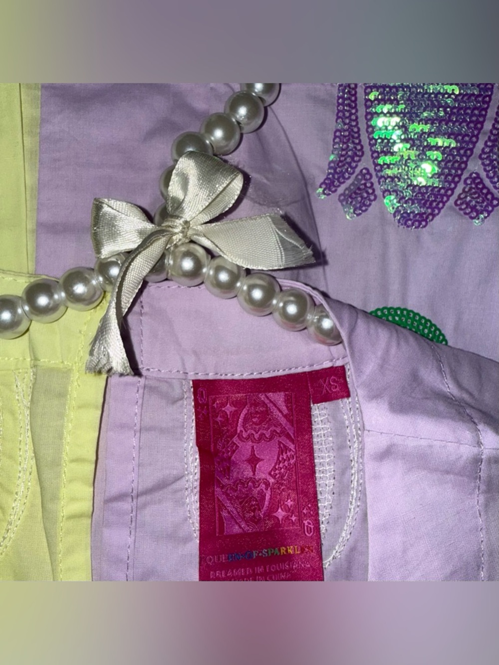 QUEEN OF SPARKLES NEON COLORBLOCK TULIP MINI DRESS - Picture 6 of 11